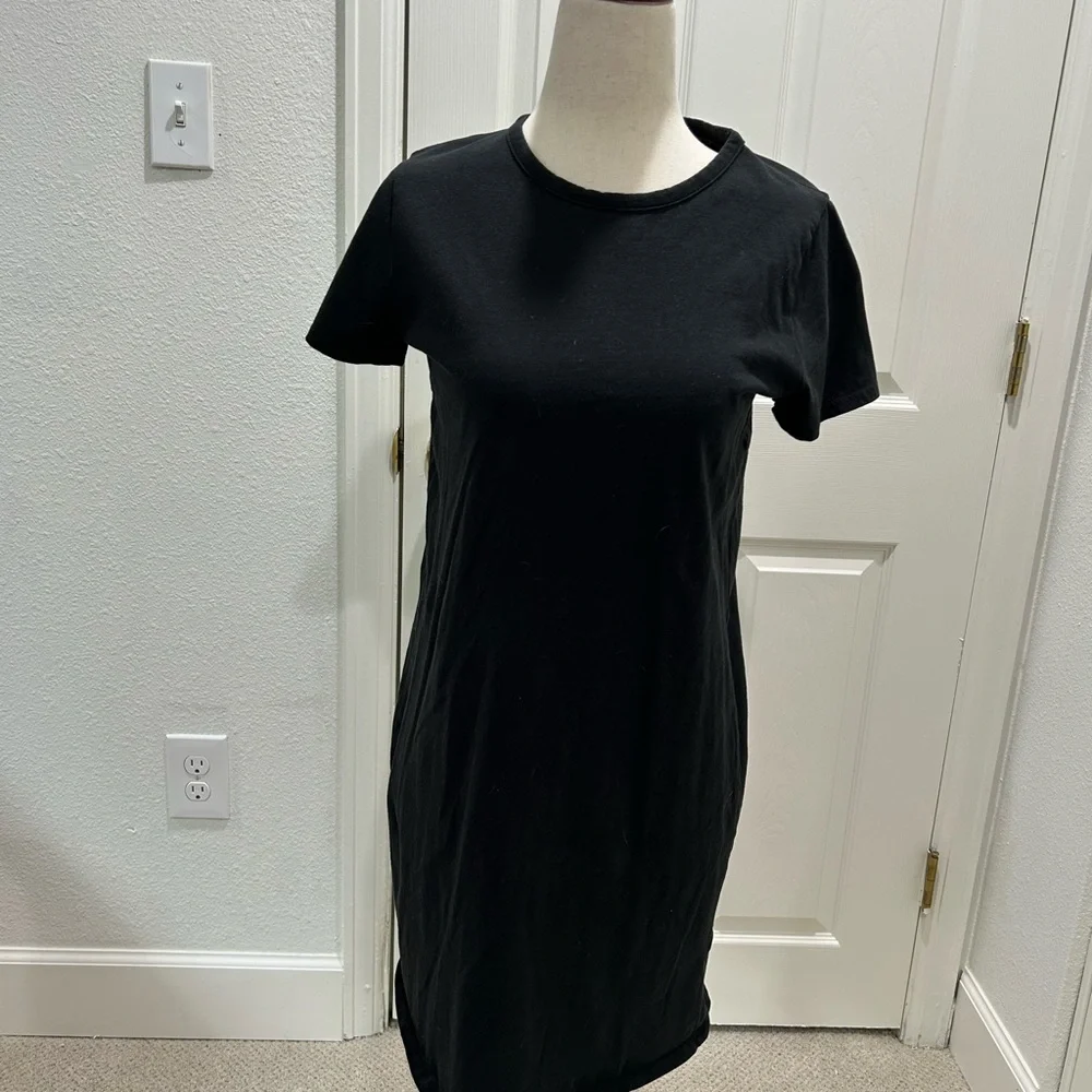 J. Crew Black T-Shirt Dress - Picture 3 of 6